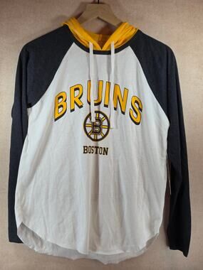 Boston Bruins Women’s Medium Long Sleeve Hoodie Top NWT